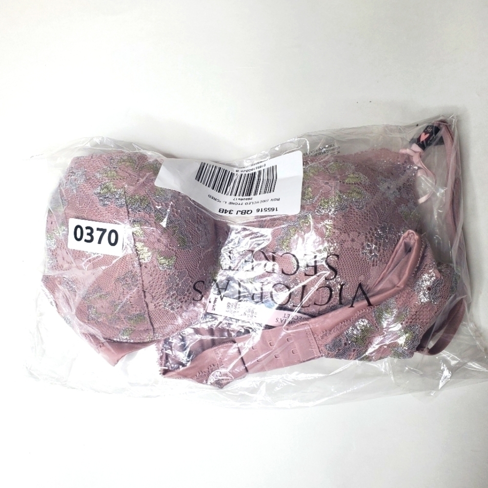 VICTORIA'S SECRET mauve shimmer lace push-Up perfect shape bra size 34B - Picture 4 of 6